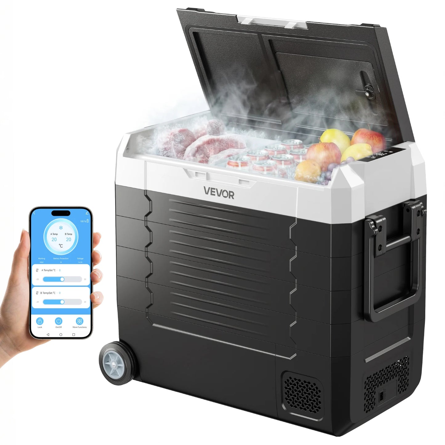 VEVOR Car Refrigerator Portable Compressor Cooler DC 110-240V For Camping