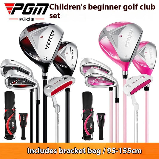 PGM JRTG015 Children's Golf Club Set for Beginners, Boys and Girls, Comes with Set and Ball Bag, Youth Graphite Set