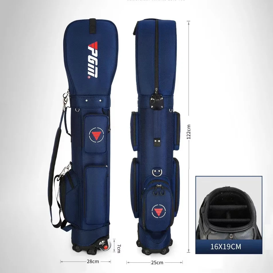 PGM Golf Bag with Wheels Ultra-light Sport Standard Golf Bags Large Capacity Golf Aviation Ball Storage Multifunctional QB069
