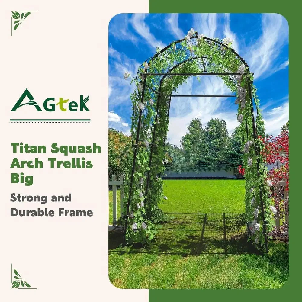 Sturdy Metal Garden Arch Trellis for Climbing Plants