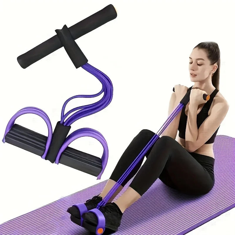 1pc 6-Tube Home for Yoga Resistance Band,Foot-Loop Resistance Band,Ergonomically Designed Durable Resistance Bands