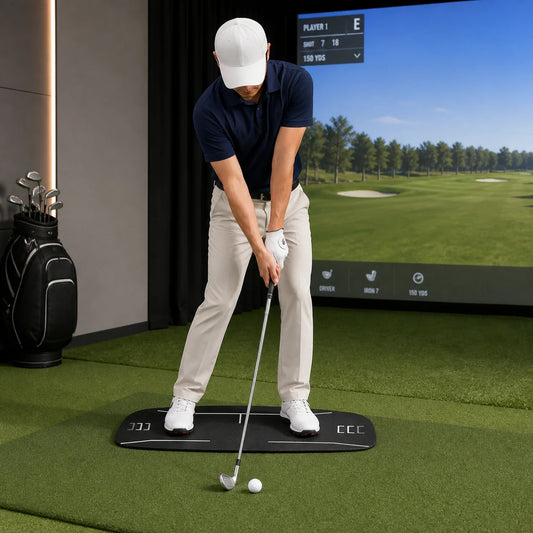 Golf Pressure Plate Training Aid for Indoor Practice Weight Shift Balance Board with Anti-slip Bottom Pad Practical Surface