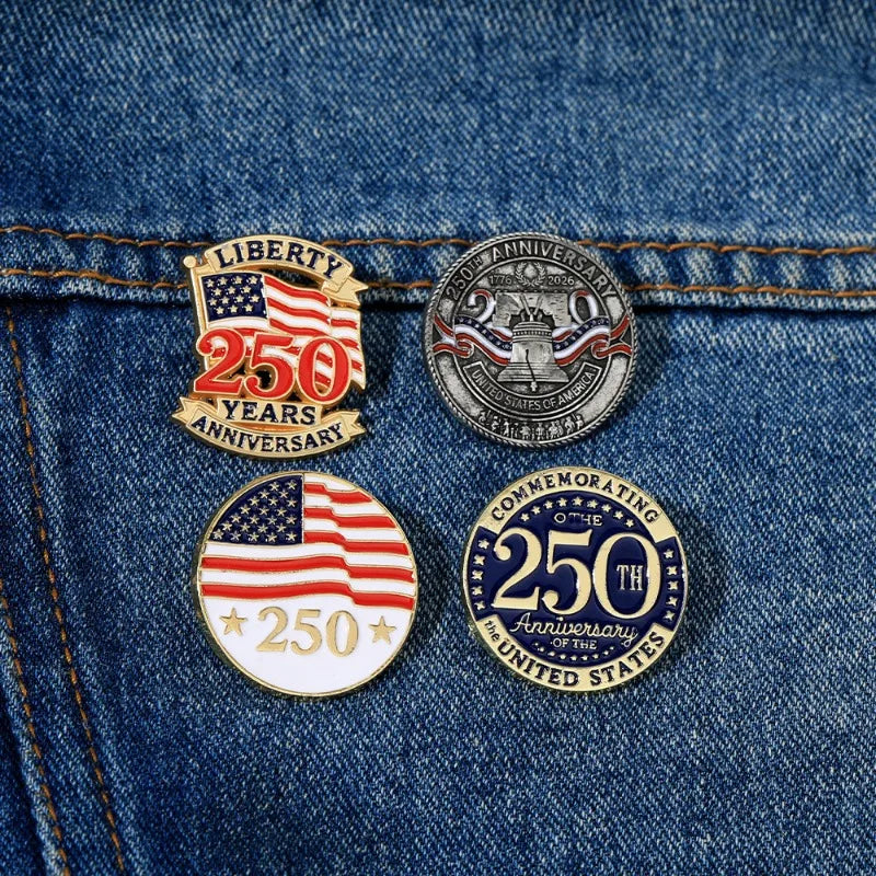 US National Day 250th Anniversary Environmental Alloy Drip Oil Badge Hot Selling Honor Brooch Jewelry Accessory Gift Decoration