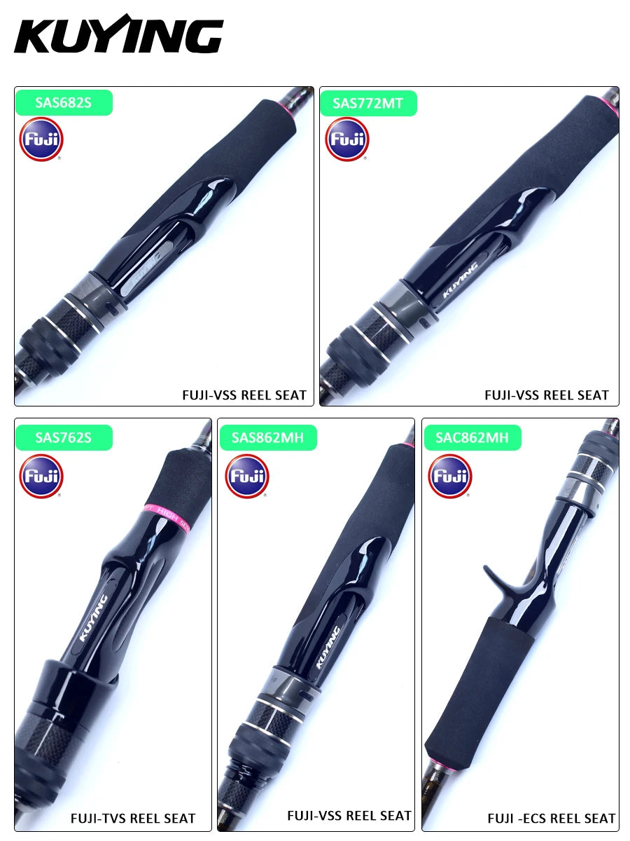 KUYING SUPERLITE Ajing 2.04m 2.28m 2.31m 2.58m Rock Spinning Casting Fast Fishing Rod Bottom Fish Speed