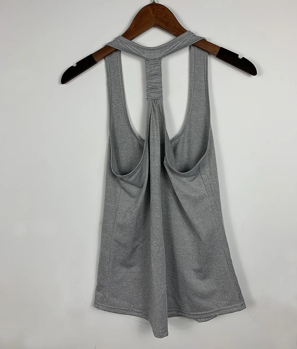 Women Quick Dry Sleeveless Running Tank Top Breathable Fitness Tee