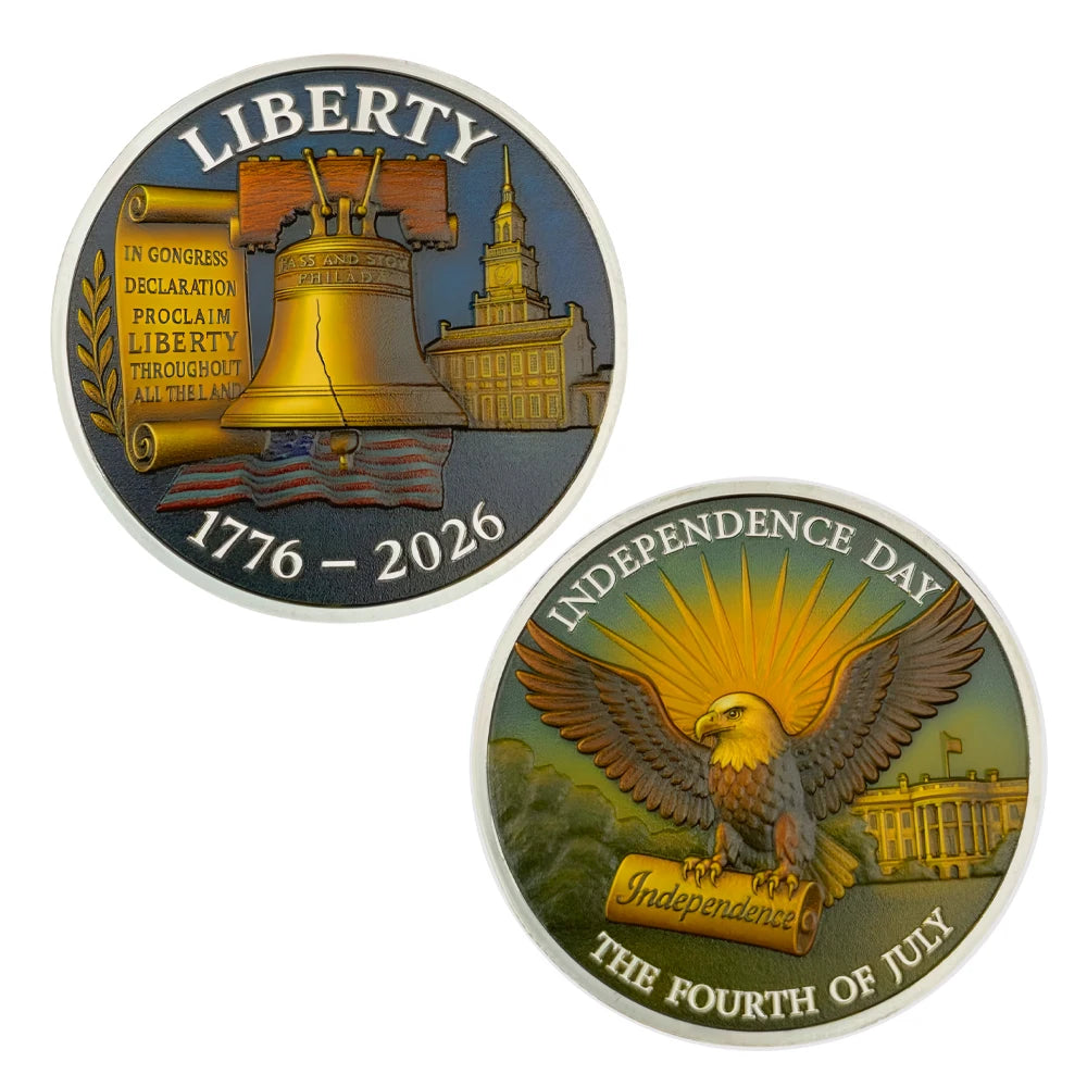 2026 American Independence 250th Anniversary Declaration of Liberty Commemorative Coin 1776-2026 US History Collectible