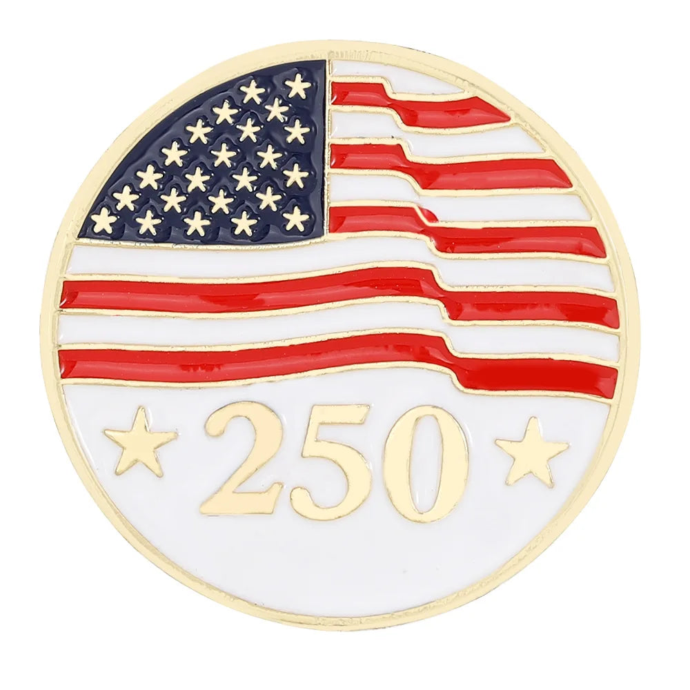 US National Day 250th Anniversary Environmental Alloy Drip Oil Badge Hot Selling Honor Brooch Jewelry Accessory Gift Decoration