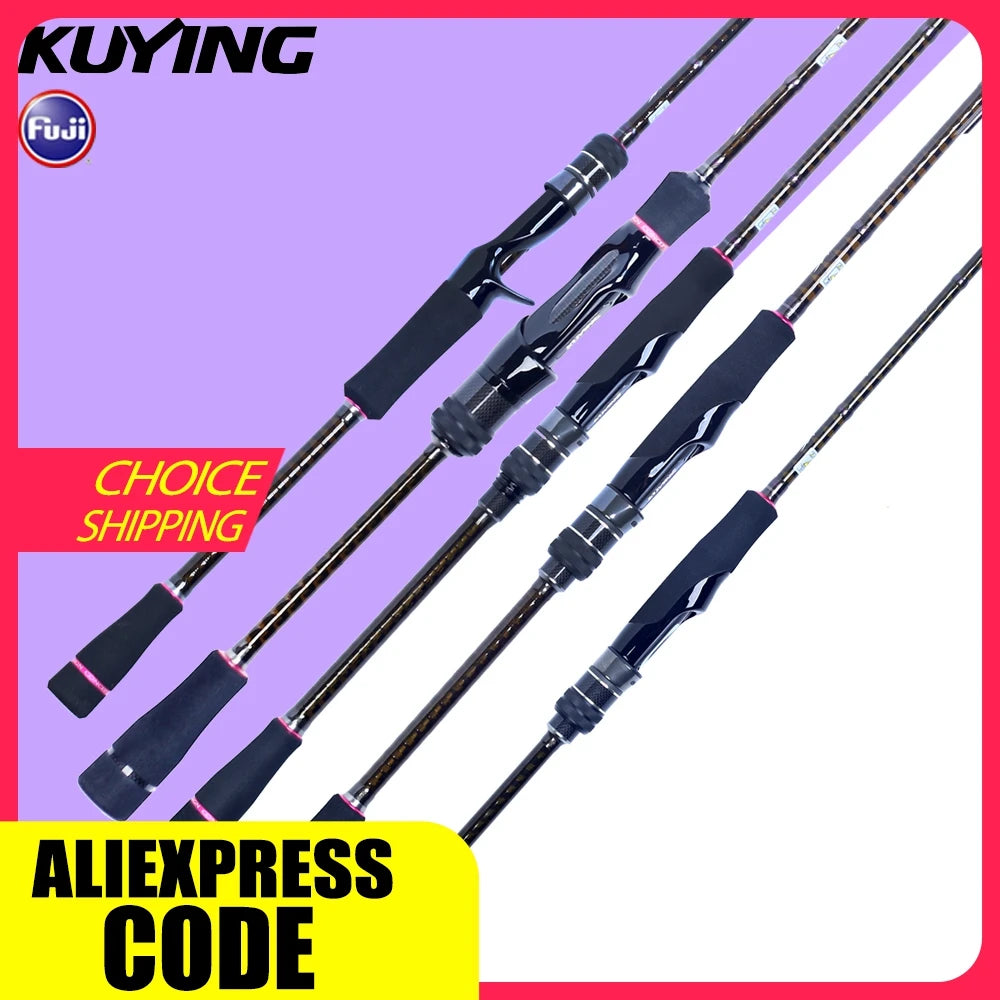 KUYING SUPERLITE Ajing 2.04m 2.28m 2.31m 2.58m Rock Spinning Casting Fast Fishing Rod Bottom Fish Speed