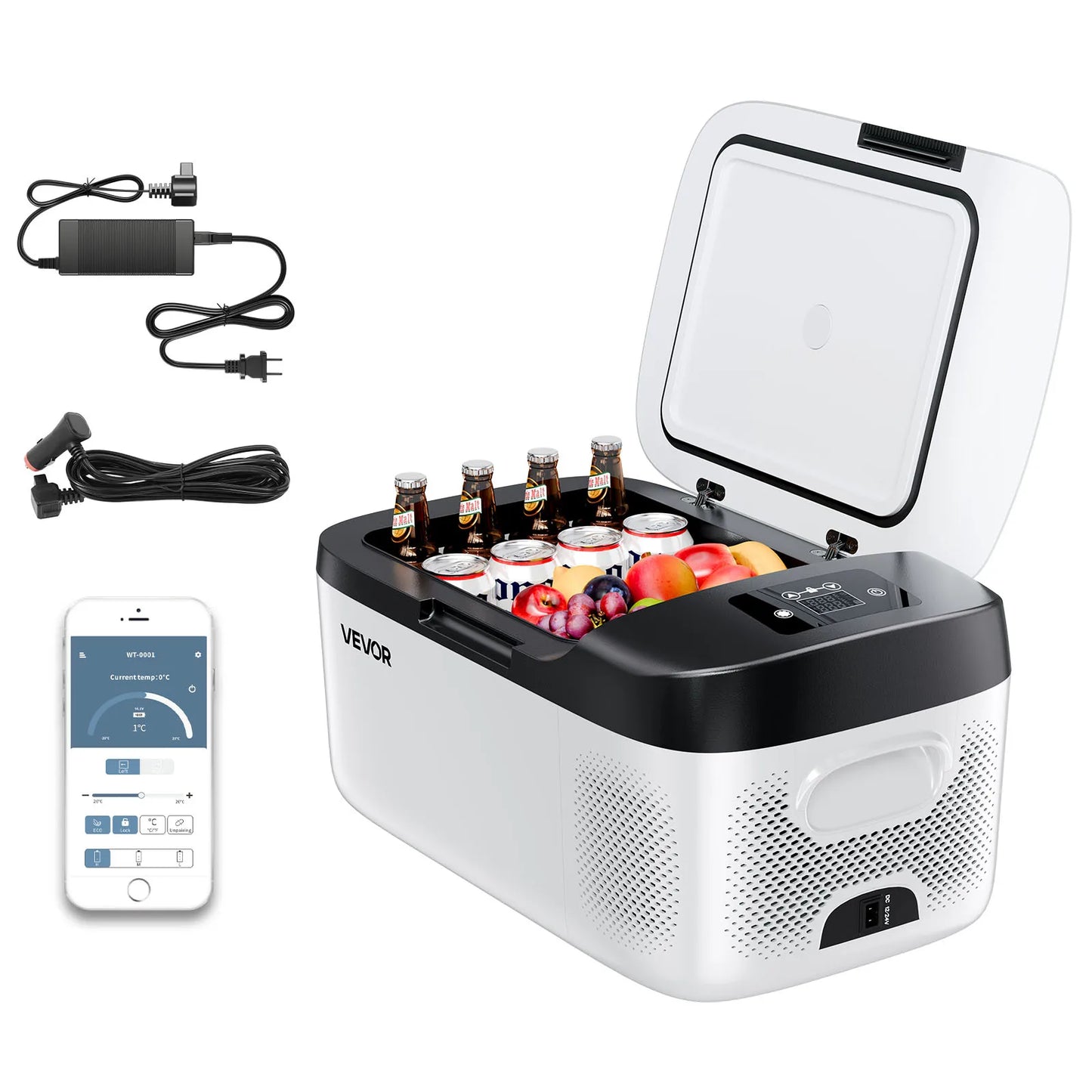 VEVOR Car Refrigerator Portable Compressor Cooler DC 110-240V For Camping
