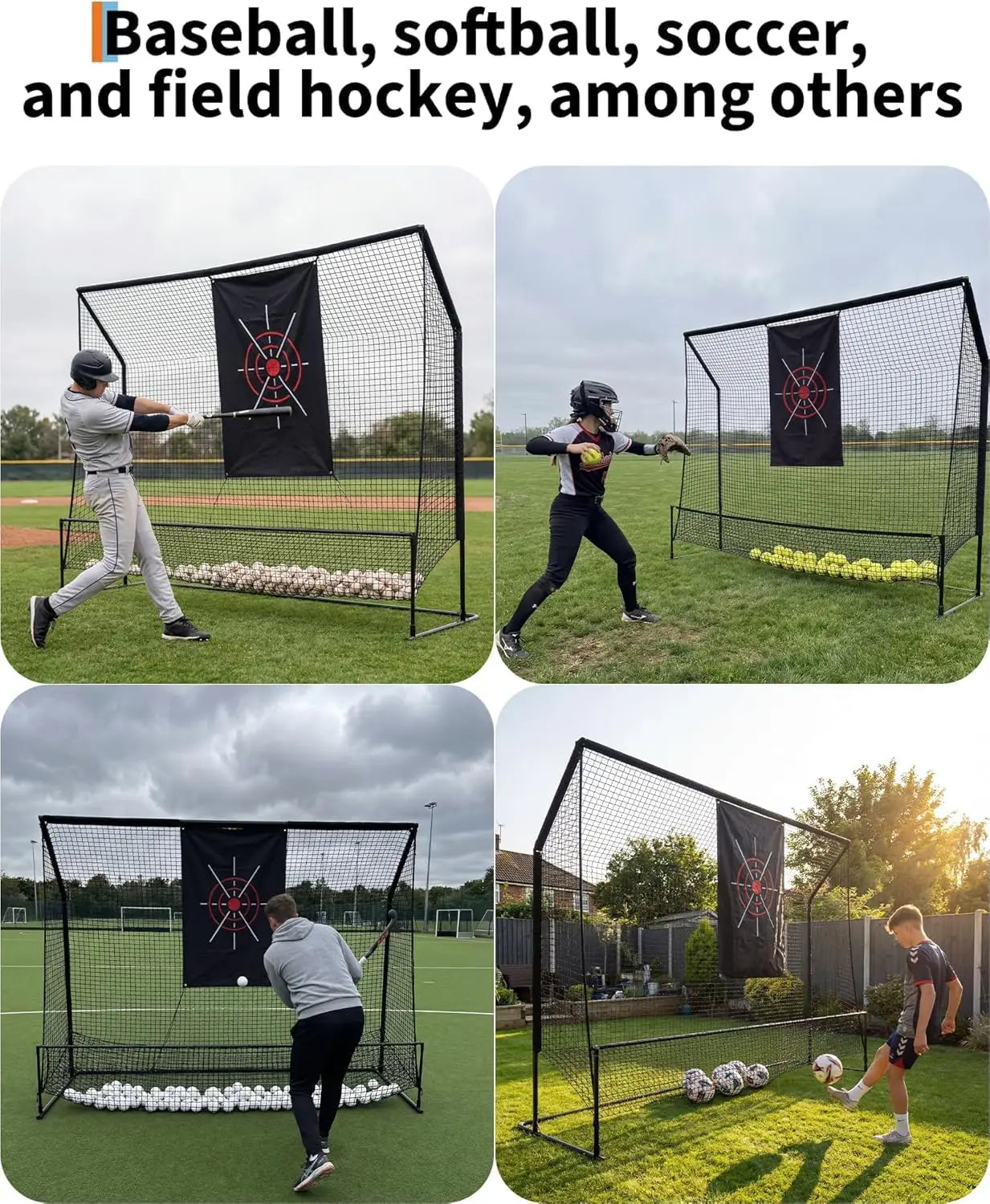 10x7.5FT Golf Practice Net for Indoor and Outdoor Use, Heavy Duty Swing and Chipping Trainer with Aim Cloth and Carry Bag