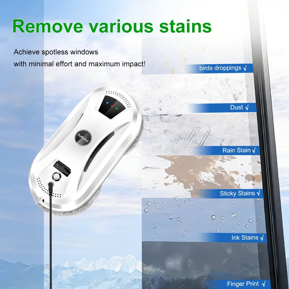 PuRuikai Ultra Thin Window Cleaning Robot With Remote Control