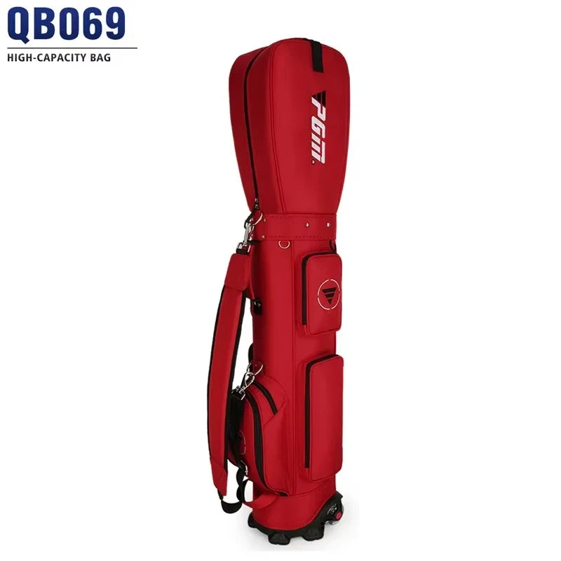 PGM Golf Bag with Wheels Ultra-light Sport Standard Golf Bags Large Capacity Golf Aviation Ball Storage Multifunctional QB069