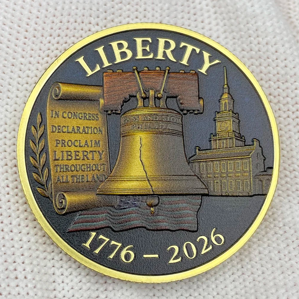 2026 American Independence 250th Anniversary Declaration of Liberty Commemorative Coin 1776-2026 US History Collectible