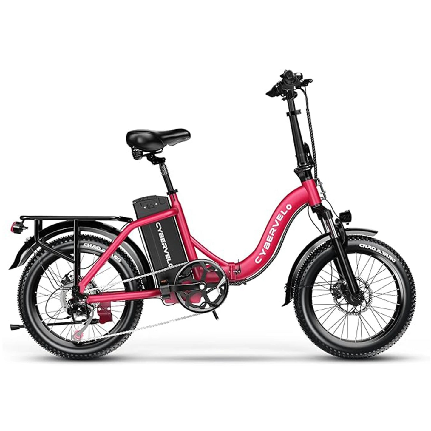 Cybervelo Fat Tire Folding Electric Bike Removable Battery 7 Speed