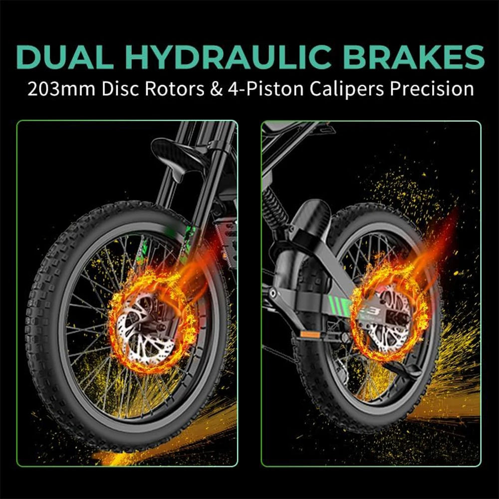 R3 Electric Dirt Bike for Adults Peak 6000W brushless Motor 45-50MPH Speed Dirtbike 50 Miles Range Ebike with 60V 25Ah Battery