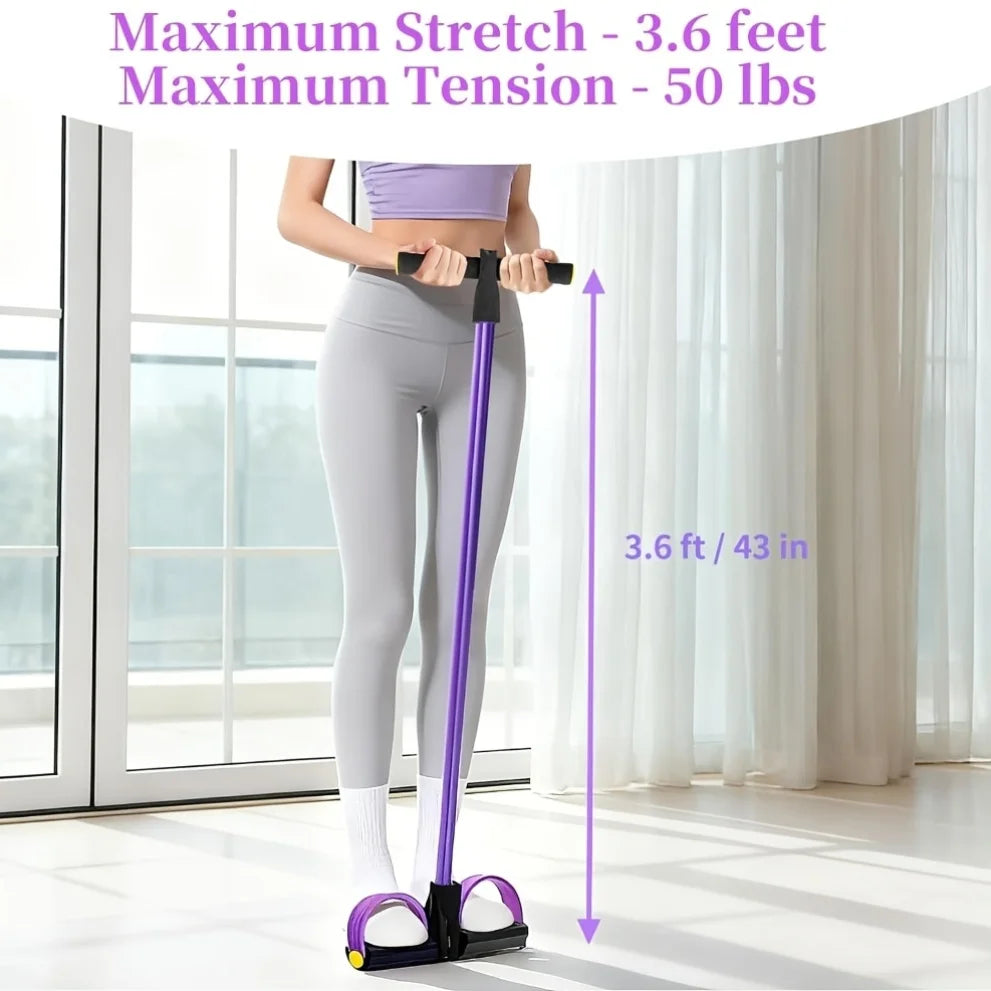 1pc 6-Tube Home for Yoga Resistance Band,Foot-Loop Resistance Band,Ergonomically Designed Durable Resistance Bands