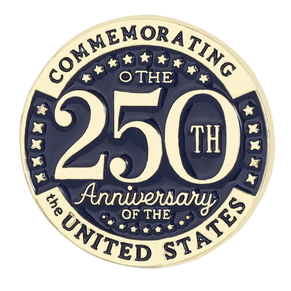US National Day 250th Anniversary Environmental Alloy Drip Oil Badge Hot Selling Honor Brooch Jewelry Accessory Gift Decoration