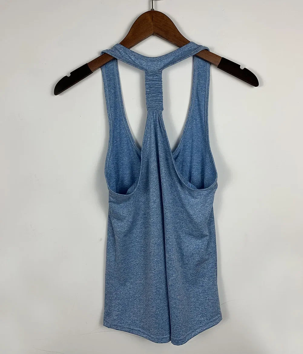 Women Quick Dry Sleeveless Running Tank Top Breathable Fitness Tee