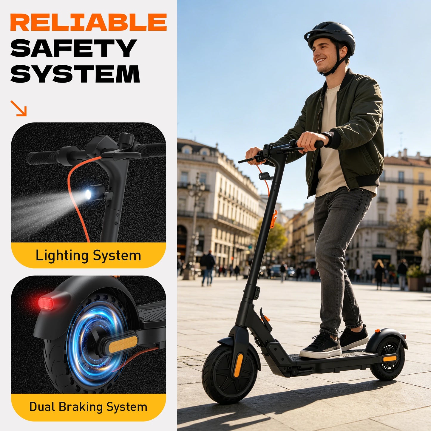 C8 Adult Electric Scooter 350W 19mph Max Speed 8.5inch tire Foldable E-Scooter 16miles Max 36V 5.2AH US Stock Fast Deliver